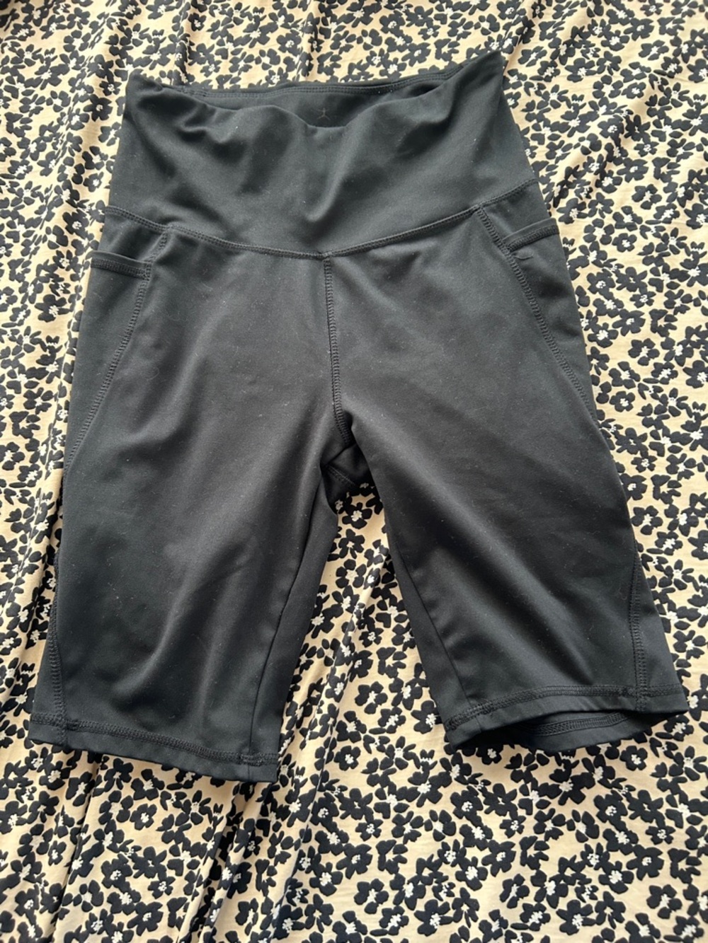 Danskin Black High-Waist Bike Shorts